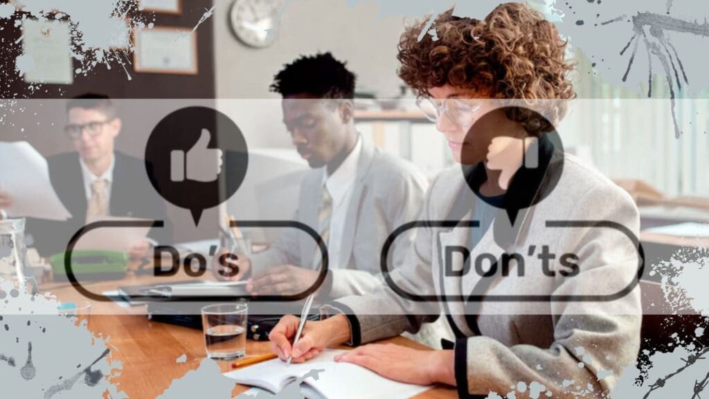 Do's and Don'ts